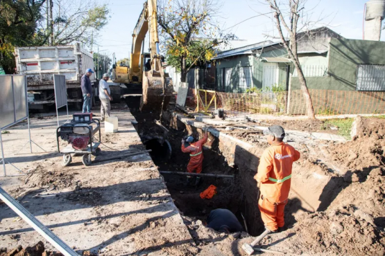 Avances en Pilar: Comenzó una obra hidráulica clave para el centro del distrito