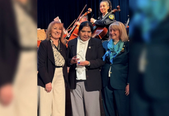 Margarita Barrientos recibió la distinción del Rotary